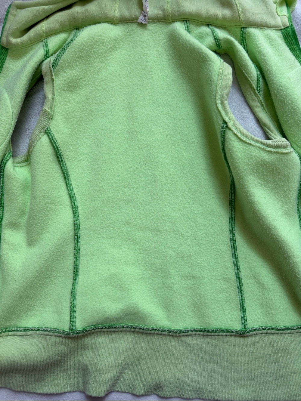 Lululemon RARE Scuba Sleeveless Hoodie Vest Suns Out Guns Out Pastel Lime Green - Picture 7 of 13
